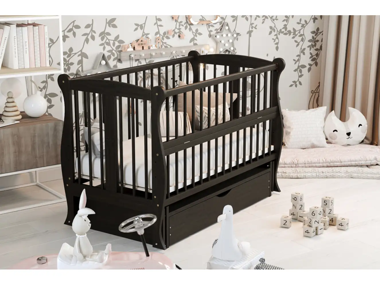 Кроватка детская Грация Цвет Орех