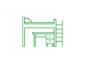 Переглянути Ліжка горище зі столом