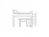 Переглянути Ліжка горище зі столом