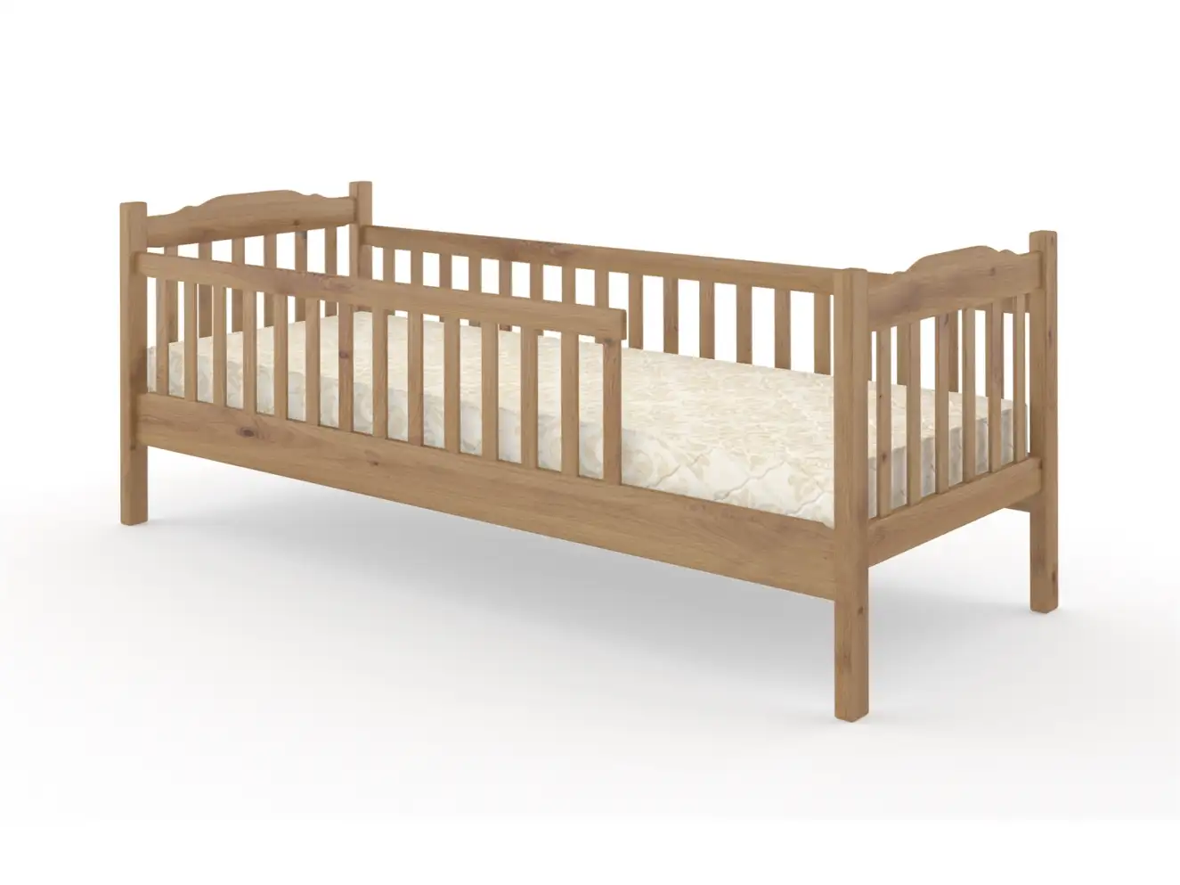 Кровать детская с бортиком Карина (Тонированный)