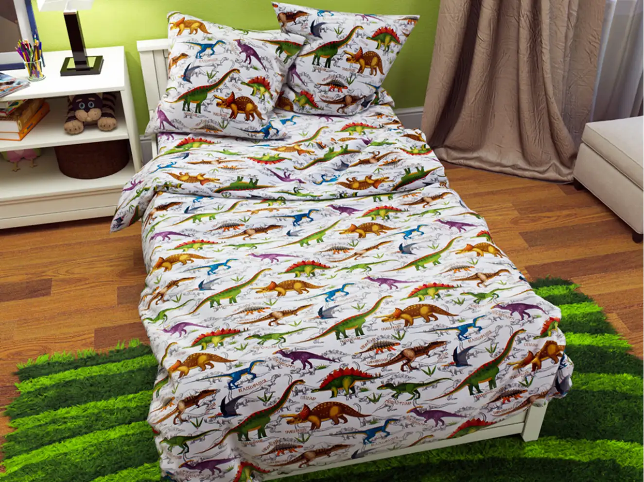 Полуторний набір постільної білизни 150x220 із Бязі Gold