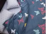 Полуторный набор постельного белья Бабочки 150x220 из Сатина