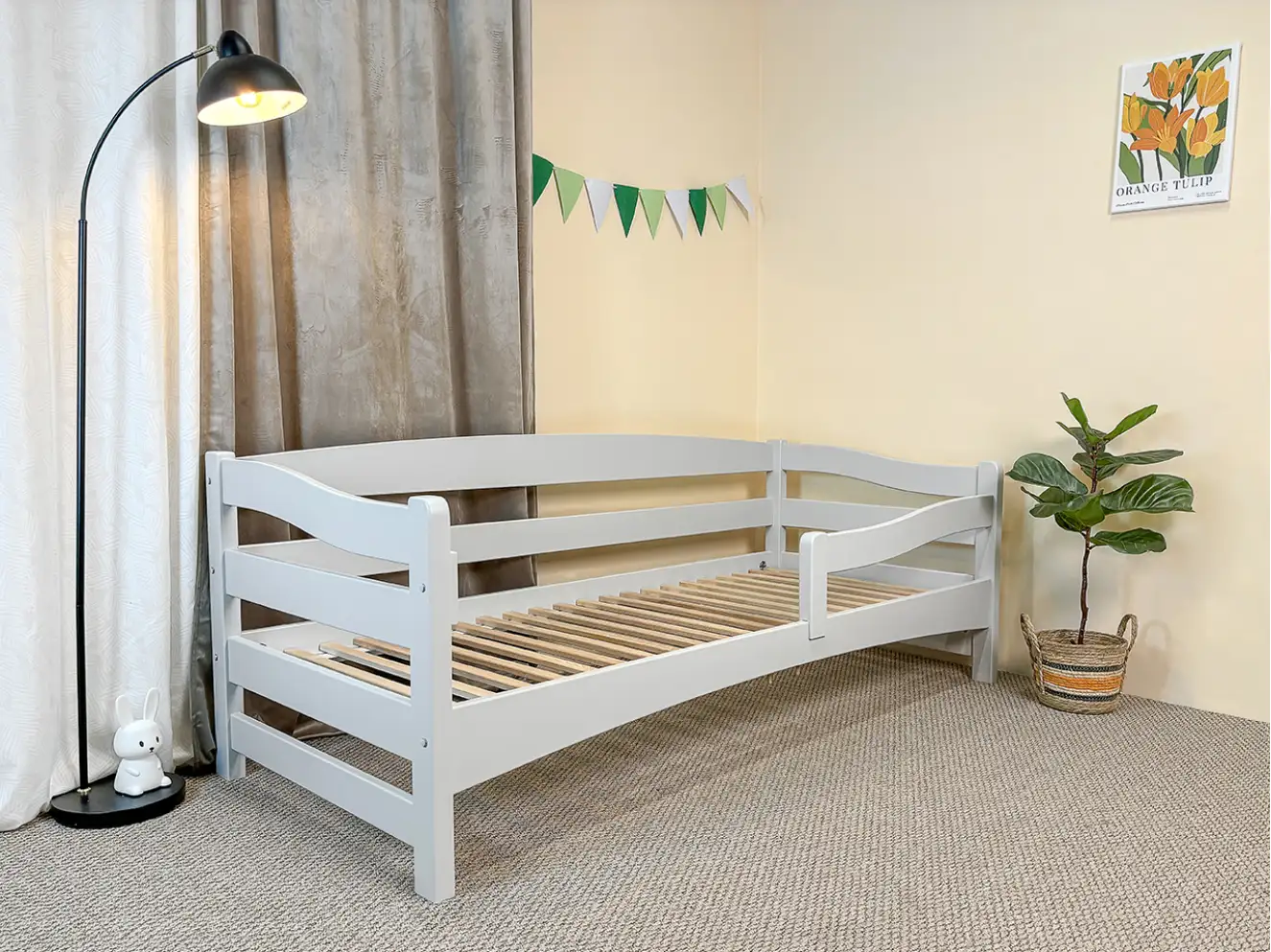 Дитяче ліжко з бортиком Афіна (бук) Колір RAL