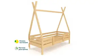 Дитяче ліжко будиночок з дерева Гаппі (сосна)