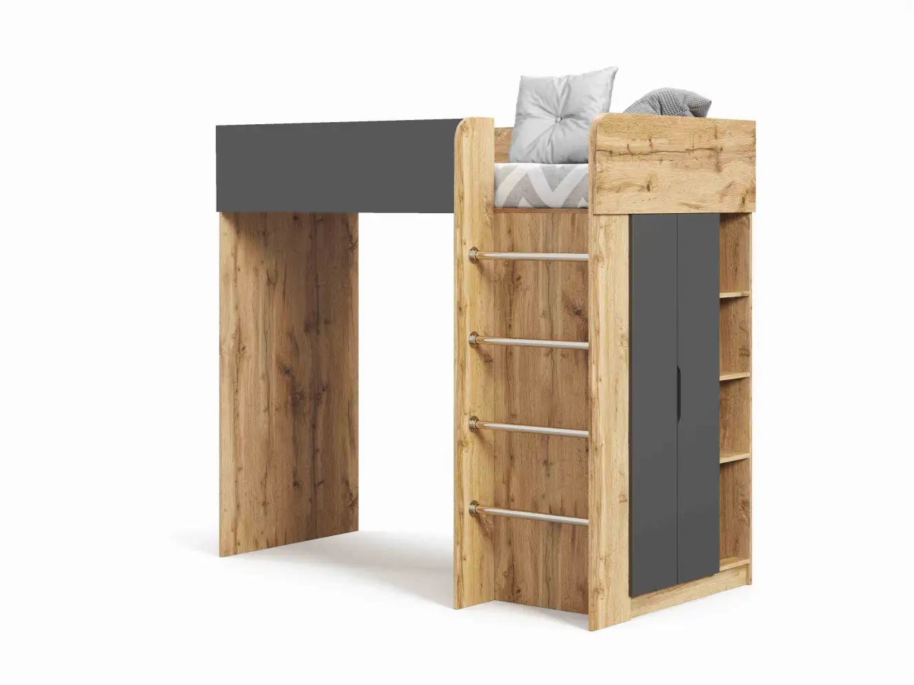 Кровать Чердак №3 / Bedroom 3 Цвет Белый 