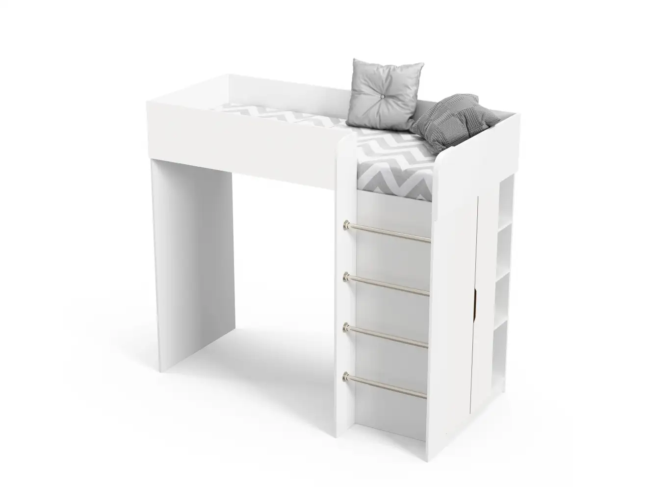 Кровать Чердак №3 / Bedroom 3 Цвет Белый 