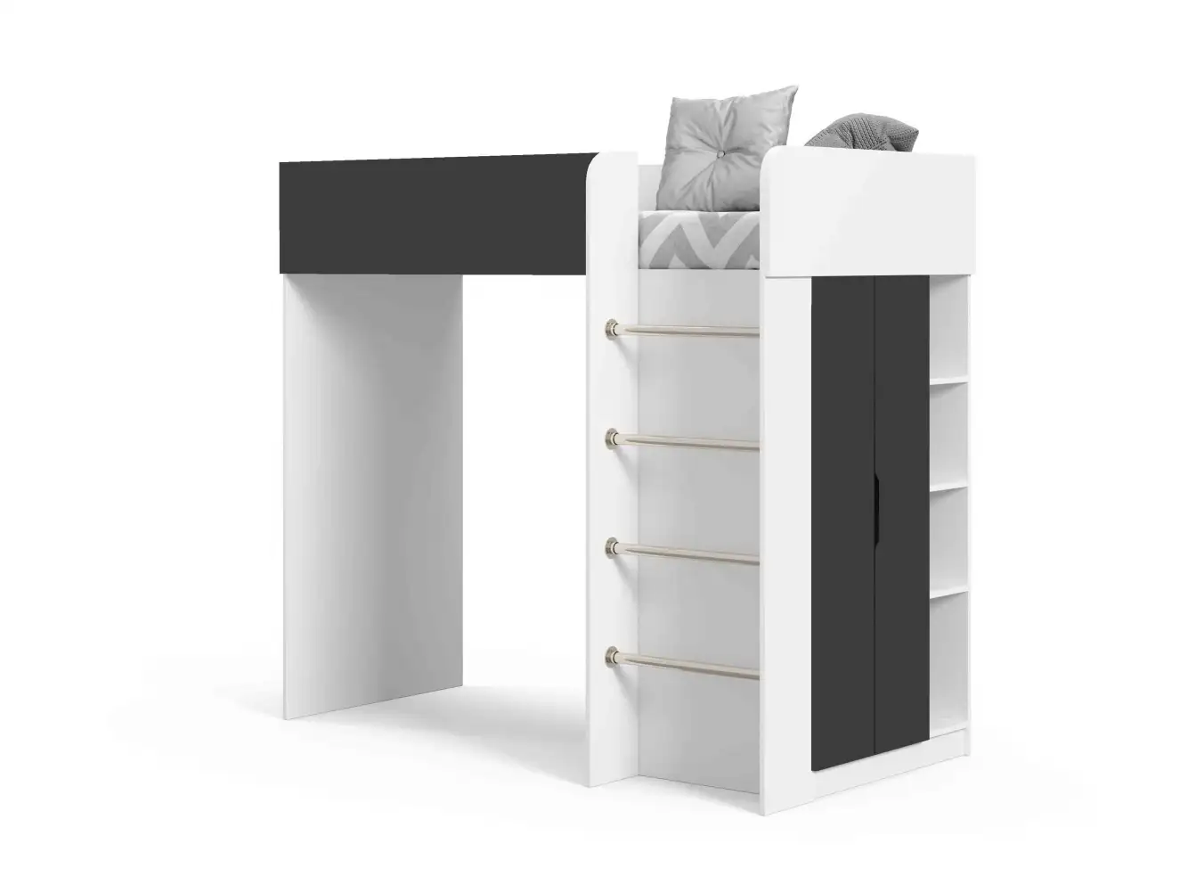 Кровать Чердак №3 / Bedroom 3 Цвет Белый 