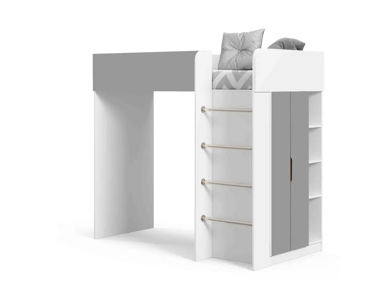 Кровать Чердак №3 / Bedroom 3 Цвет Белый 