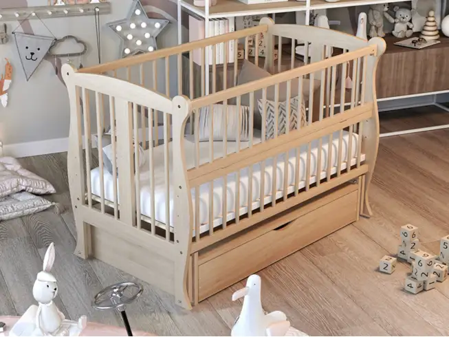 Ліжечко дитяче Грація Колір Натуральний