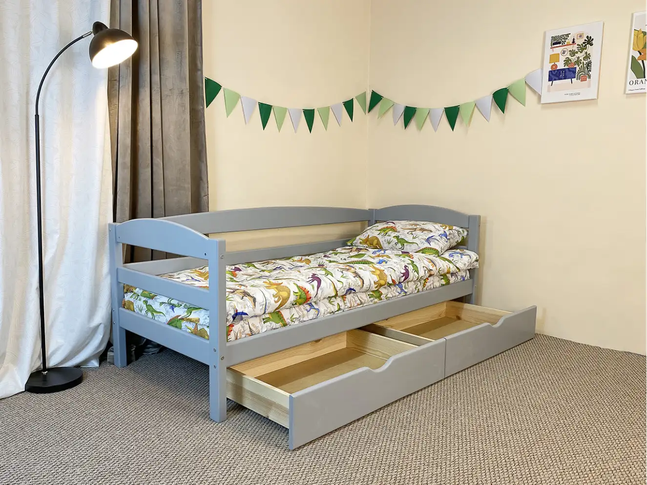 Дитяче ліжко з дерева Сонечко Колір RAL