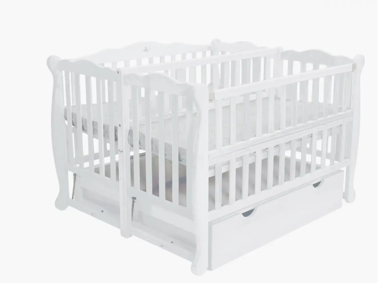 Ліжечко Класика для двійні Duo (Дуо) Колір Білий