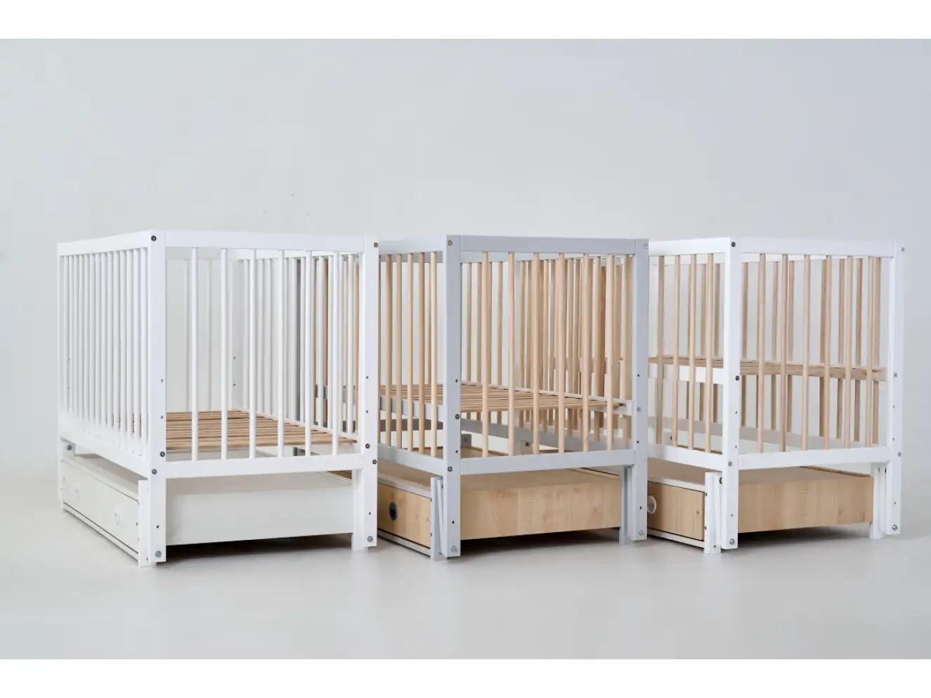 Кроватка детская Сказка Цвет Белый с натуральным