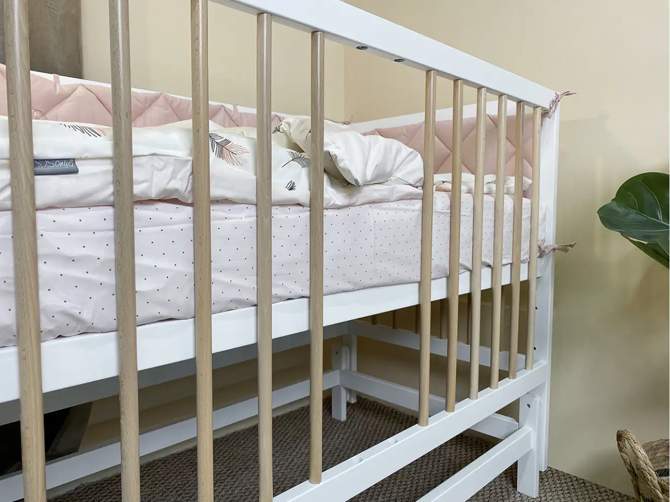 Кроватка детская Сказка Цвет Белый с натуральным