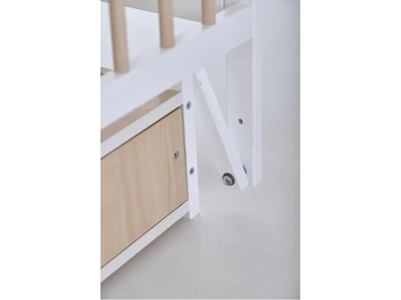 Кроватка детская Сказка Цвет Белый с натуральным