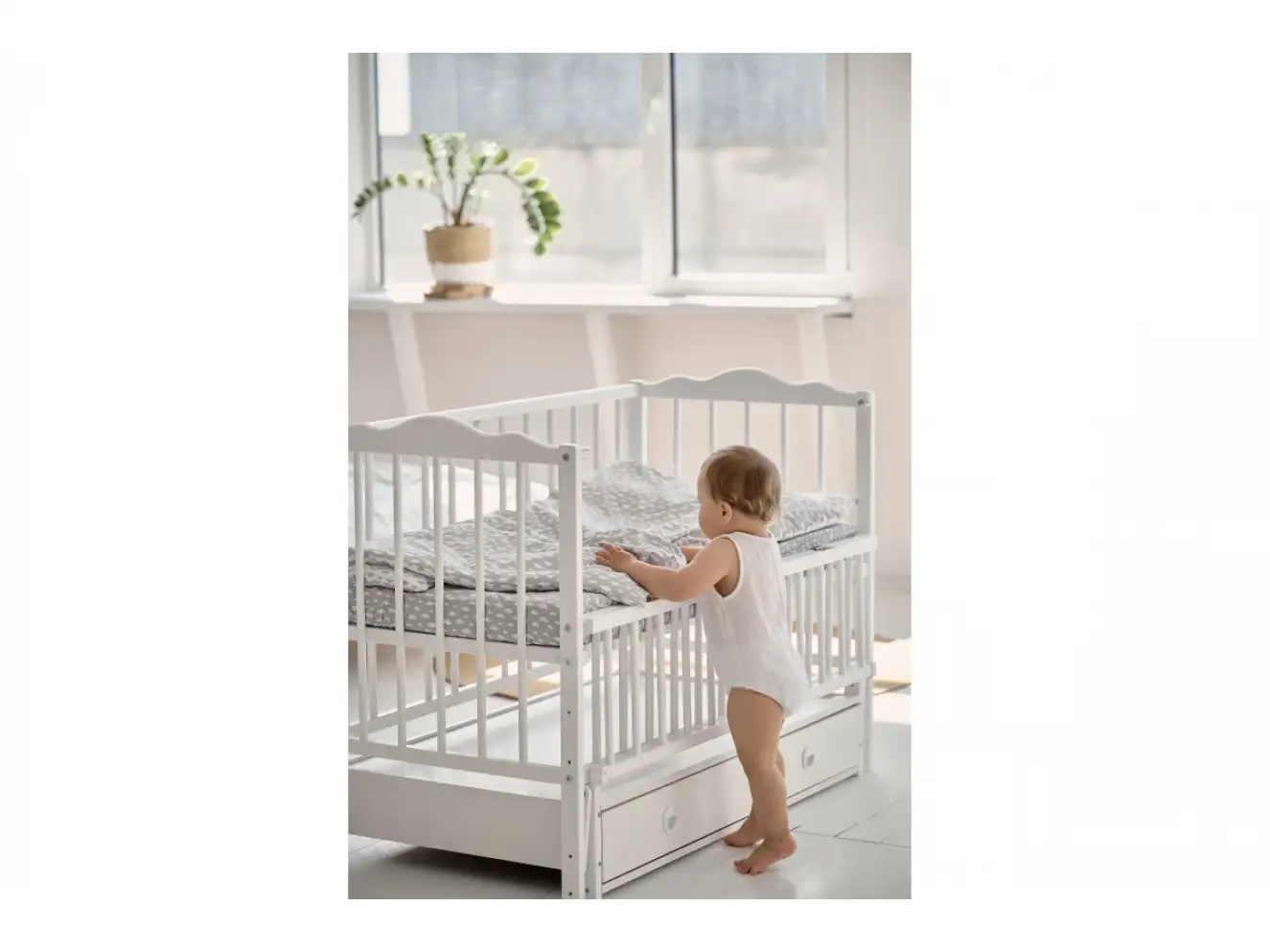 Кроватка детская Ангелина Цвет Белый