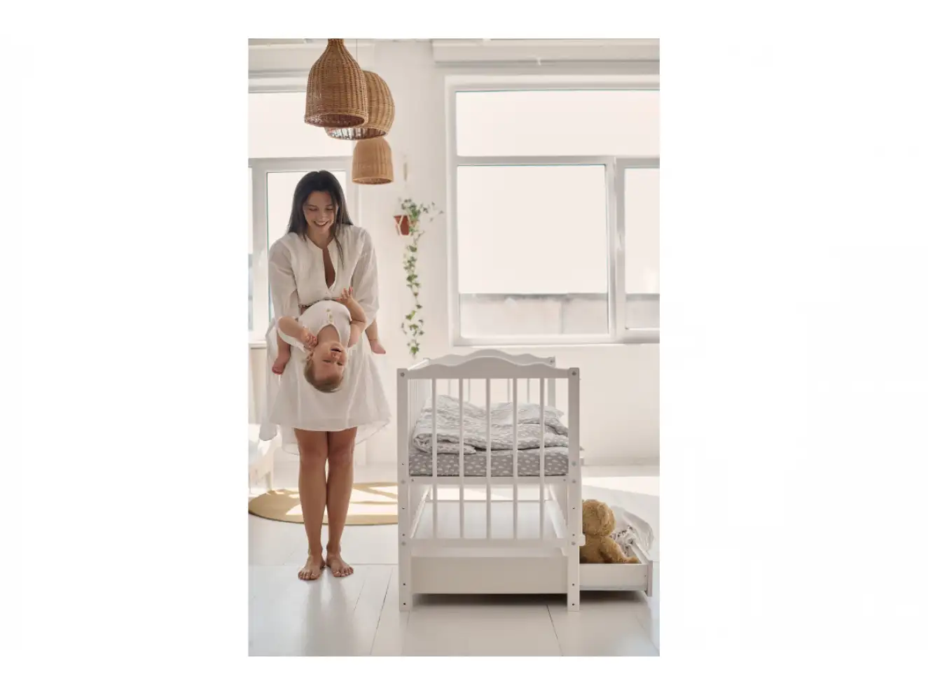 Кроватка детская Ангелина Цвет Белый