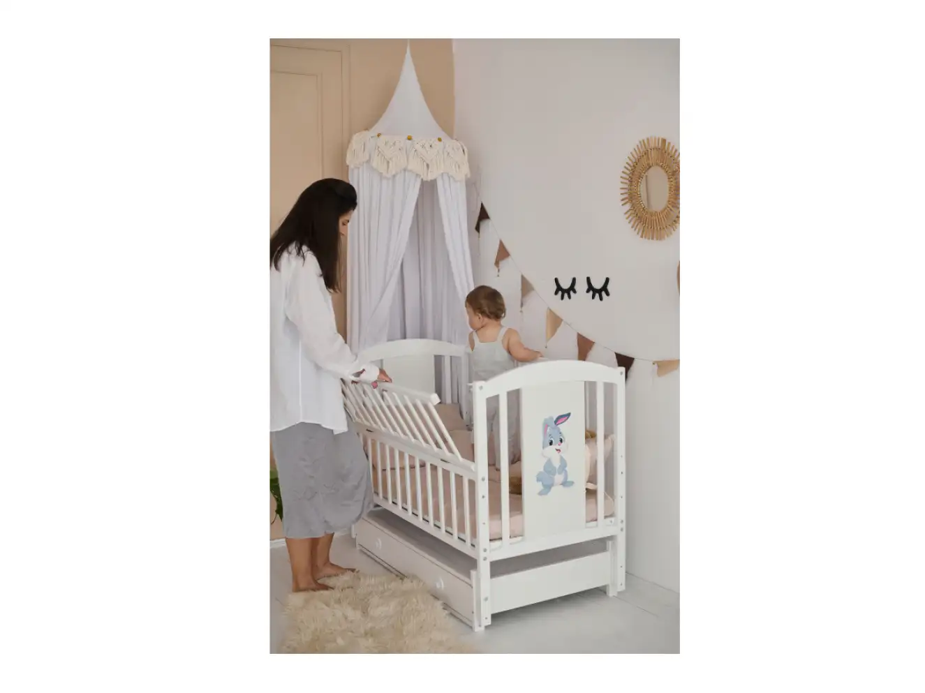 Дитяче ліжечко Лілі Колір Білий