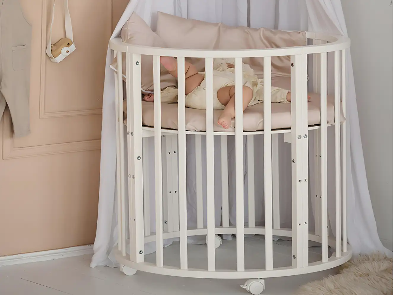 Дитяче ліжечко Сонечко Колір Білий