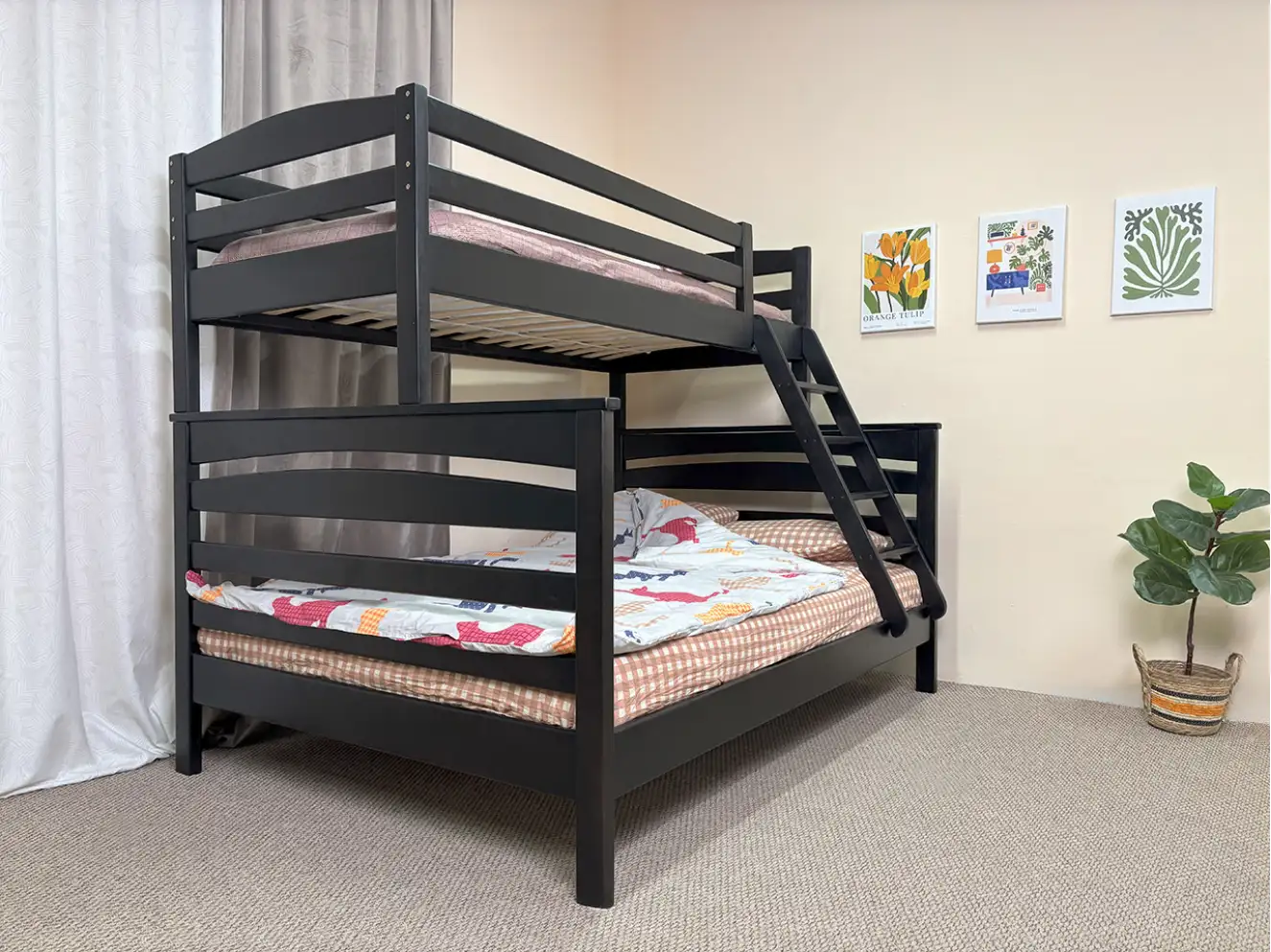 Двухъярусная семейная кровать Кай (ольха)