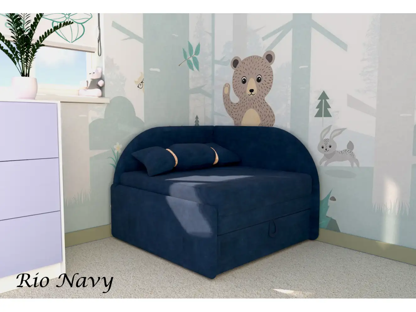Крісло дитяче розкладне Ріо / RIO колір темно-синій