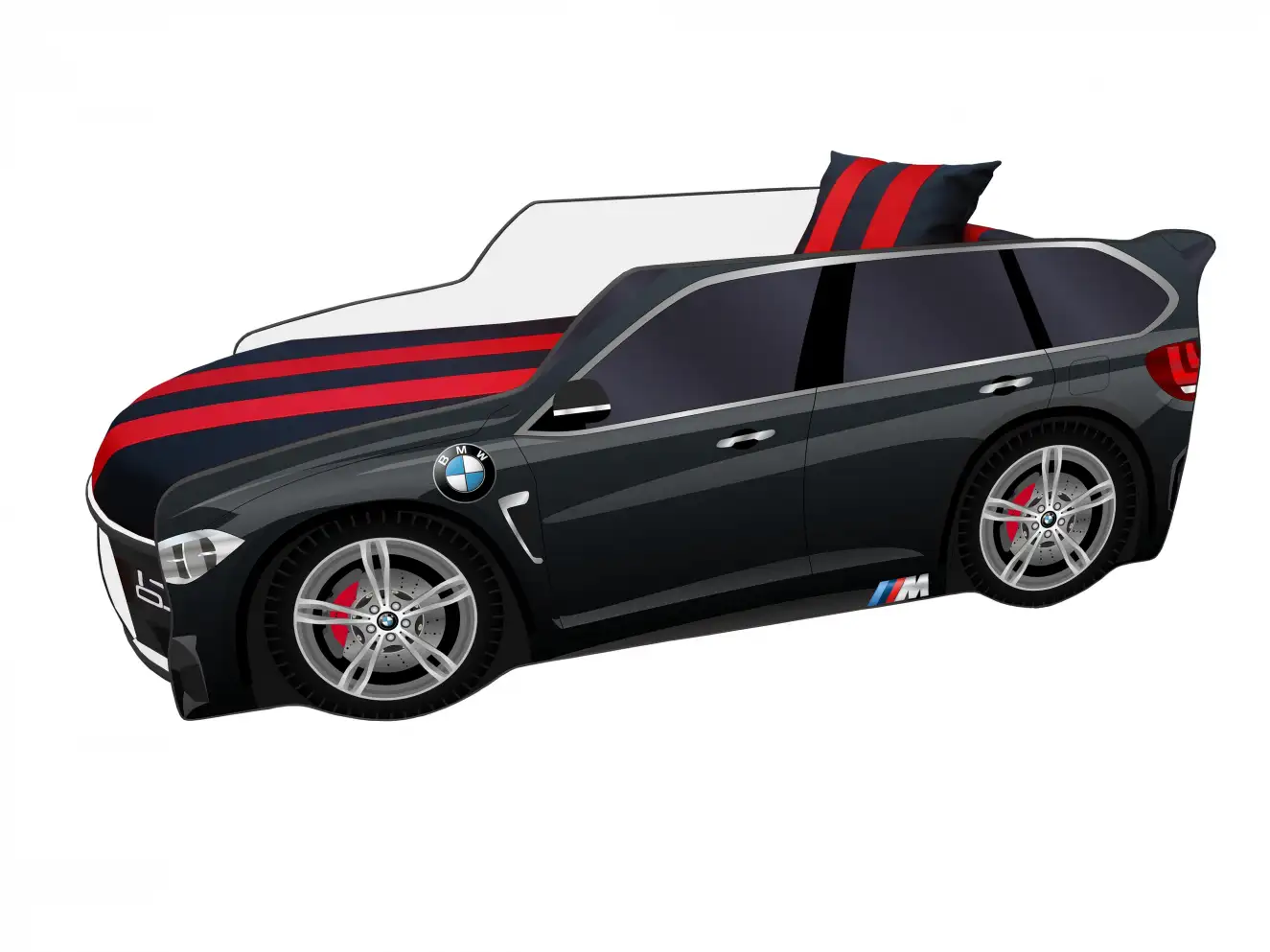 Акція Ліжко машина Преміум БМВ колір чорний + акція за 1грн