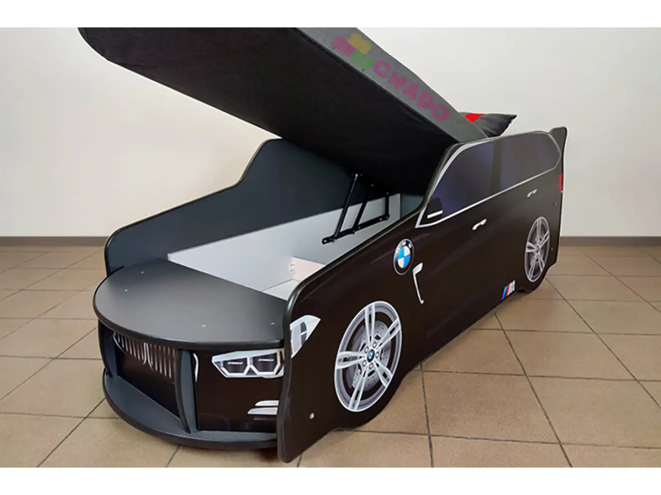 Акція Ліжко машина Преміум БМВ колір чорний + акція за 1грн