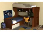 Ліжко Горище Школяр №2 для двох із мобільним столом