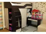 Ліжко Горище Марія з шафою та мобільним столом
