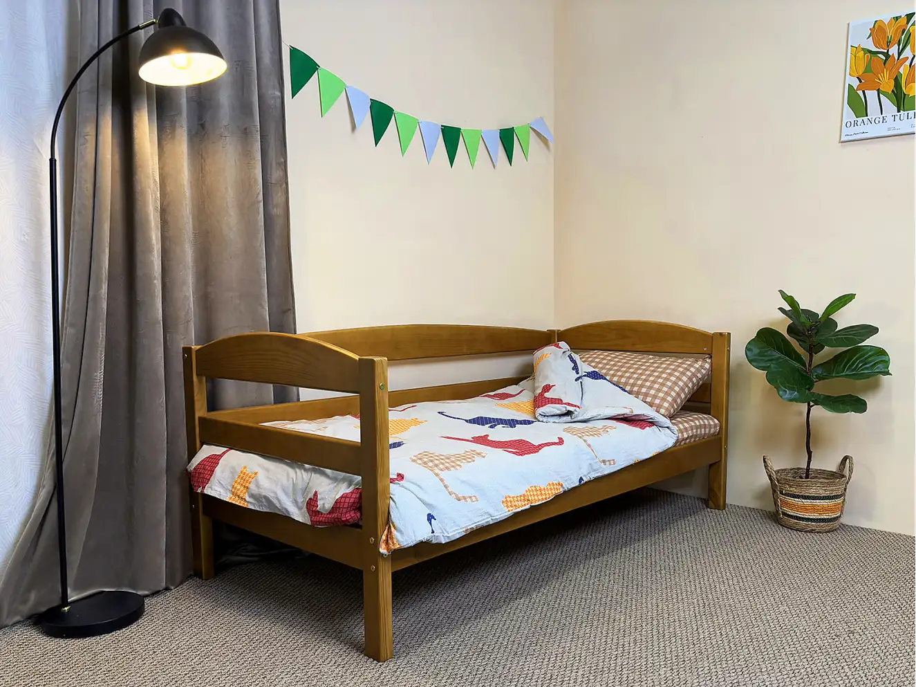 Кровать Солнышко Цвет Светлый Орех