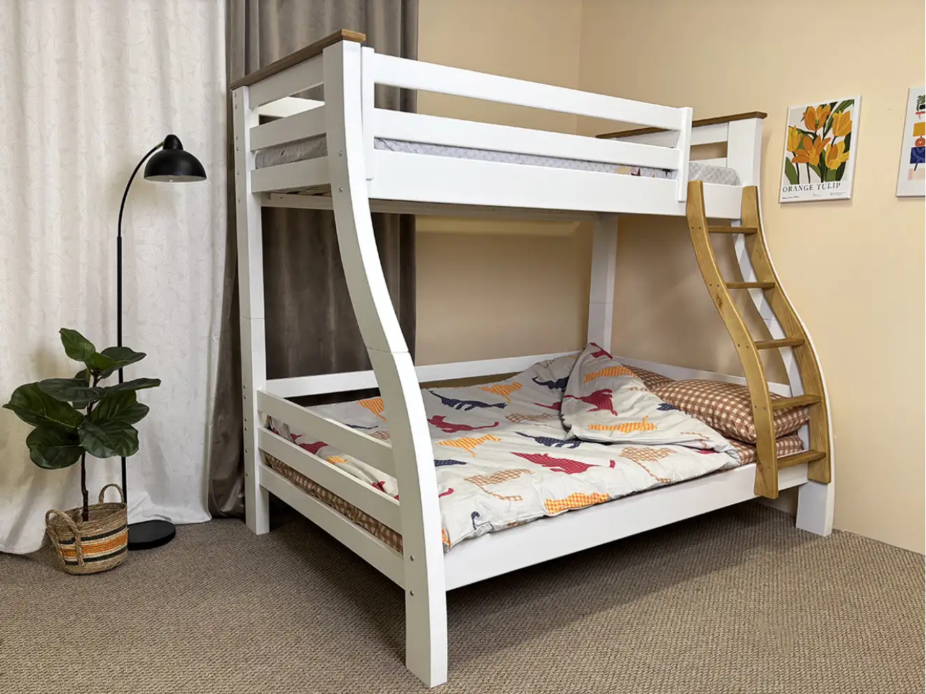 Кровать двухъярусная трехместная Аляска (Белая) Кровать двухъярусная трехместная Аляска (Белая)