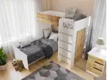 Кровать Чердак №3 / Bedroom 3 Цвет Белый 