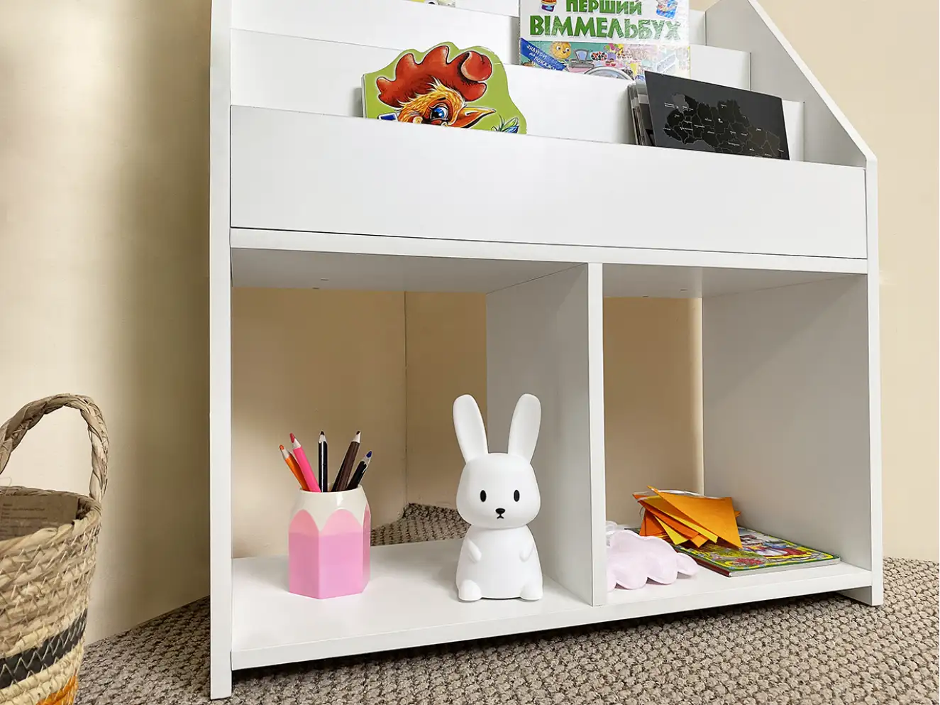 Стеллаж детский для игрушек и книг