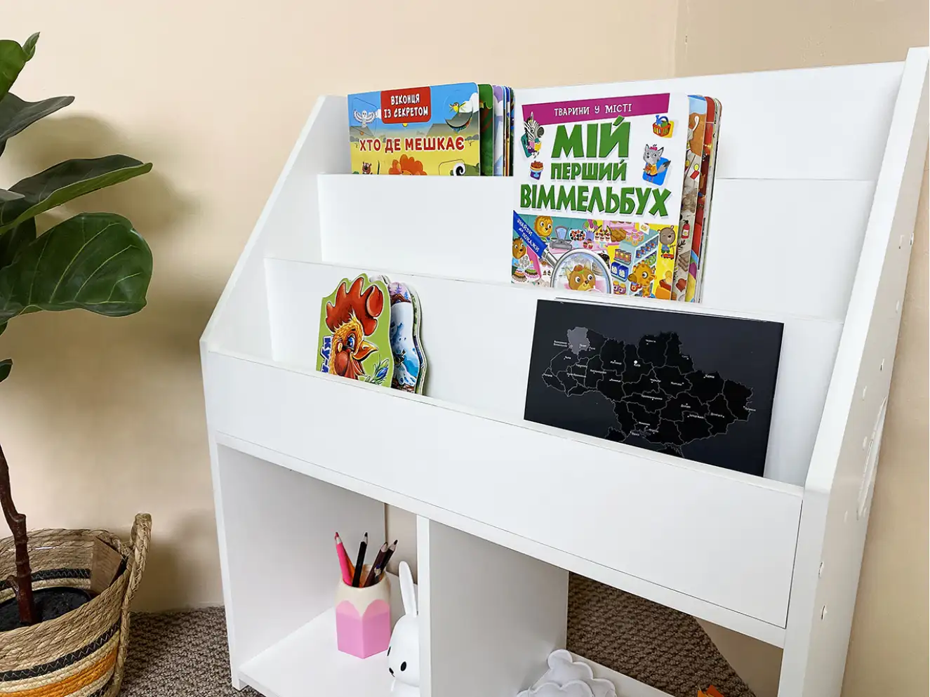 Стеллаж детский для игрушек и книг