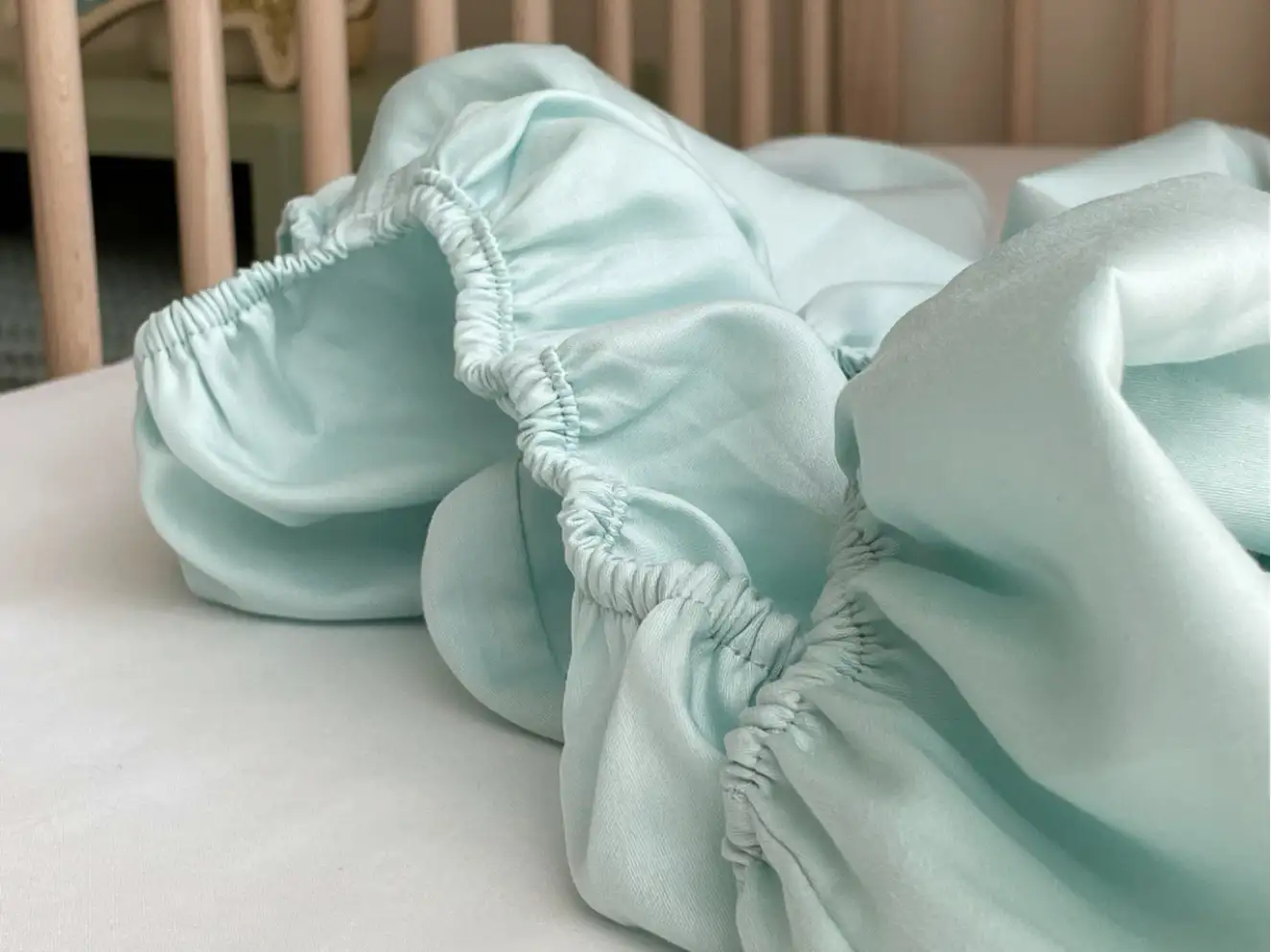 Простынь сатин мятный 120х60 Простынь сатин мятный 120х60