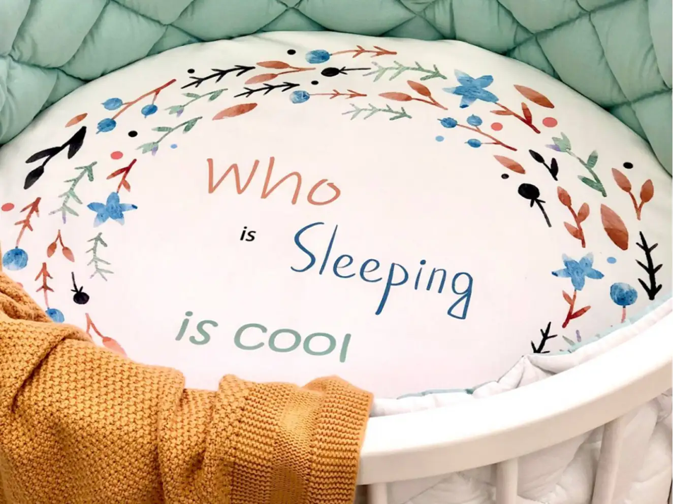 Простынь детская с печатью Веточка 70х70