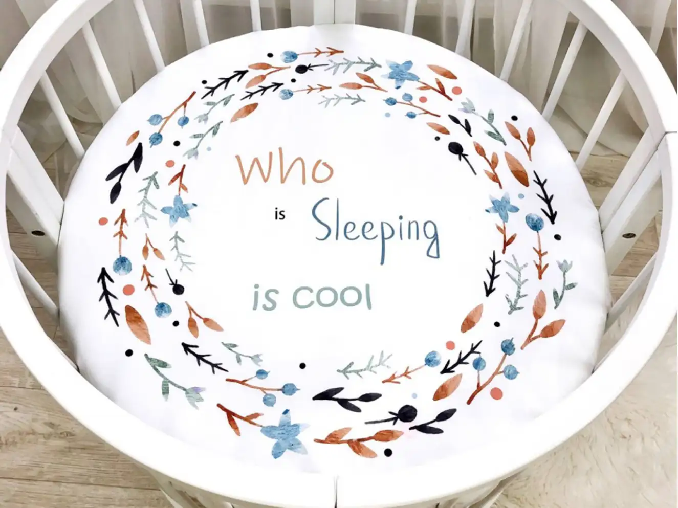 Простынь детская с печатью Веточка 70х70