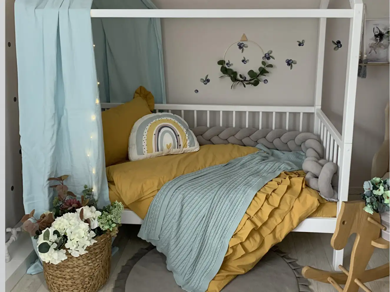 Комплект постільної білизни підлдіток варена бавовона з рюшем гірчиця Комплект постільної білизни підлдіток варена бавовона з рюшем гірчиця