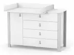 Комод Верес Монако 1200 колір біло-сірий
