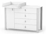 Комод Верес Монако 1200 колір біло-сірий