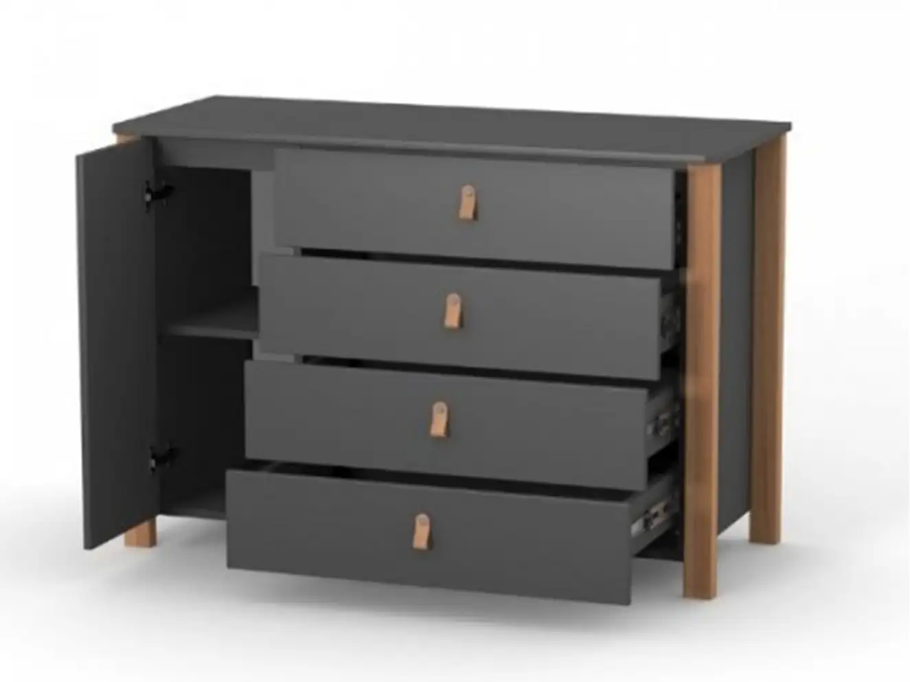 Комод Верес Монако 1200 цвет темно-серый