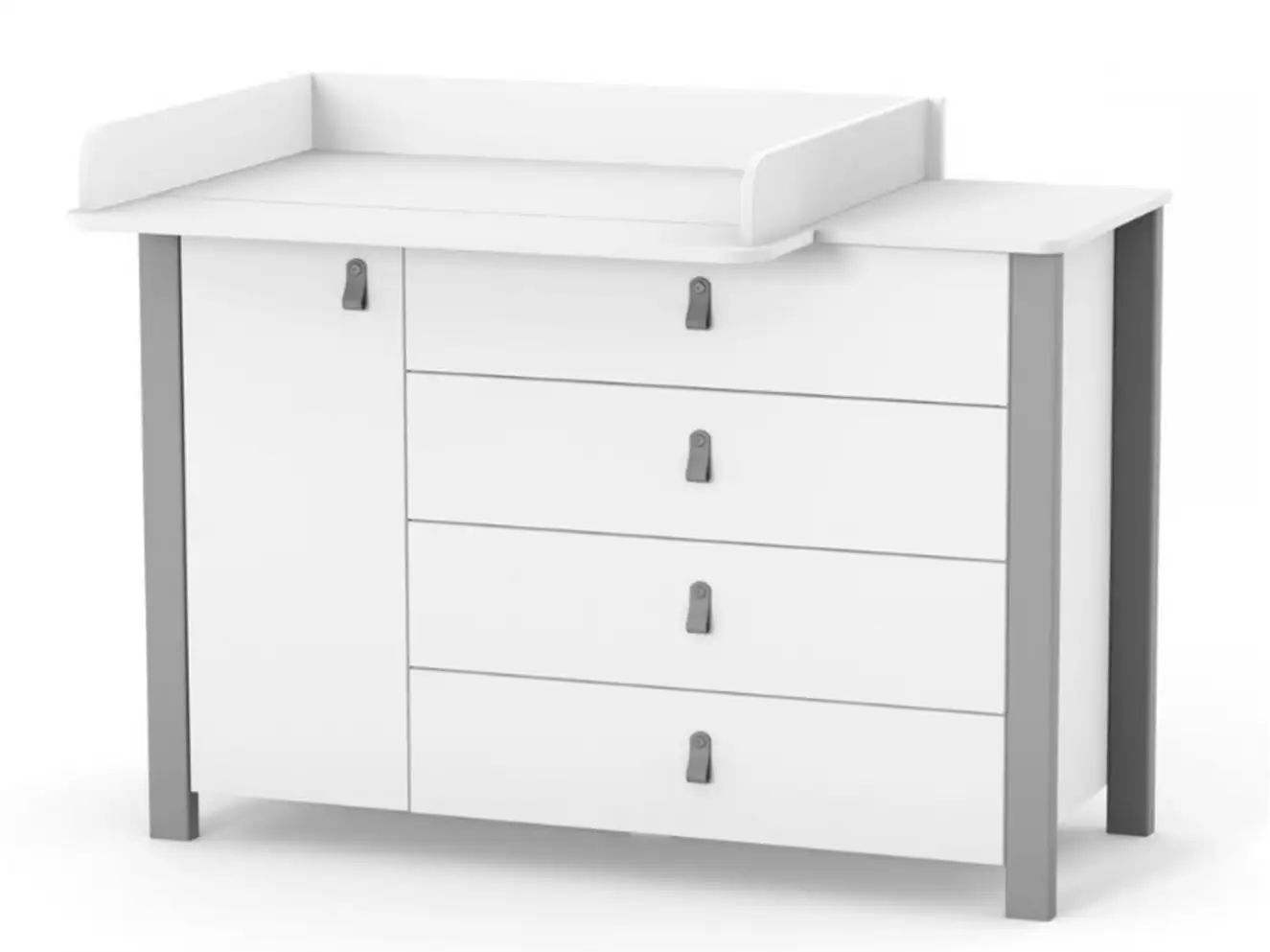 Комод Верес Монако 1200 цвет бело-графитовый