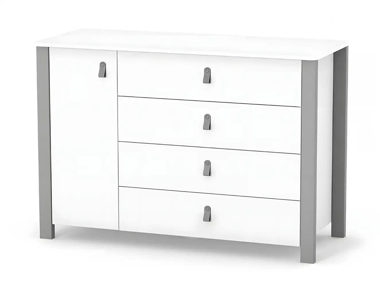 Комод Верес Монако 1200 цвет бело-графитовый
