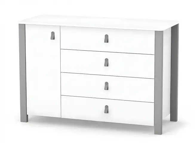 Комод Верес Монако 1200 колір біло-графітовий