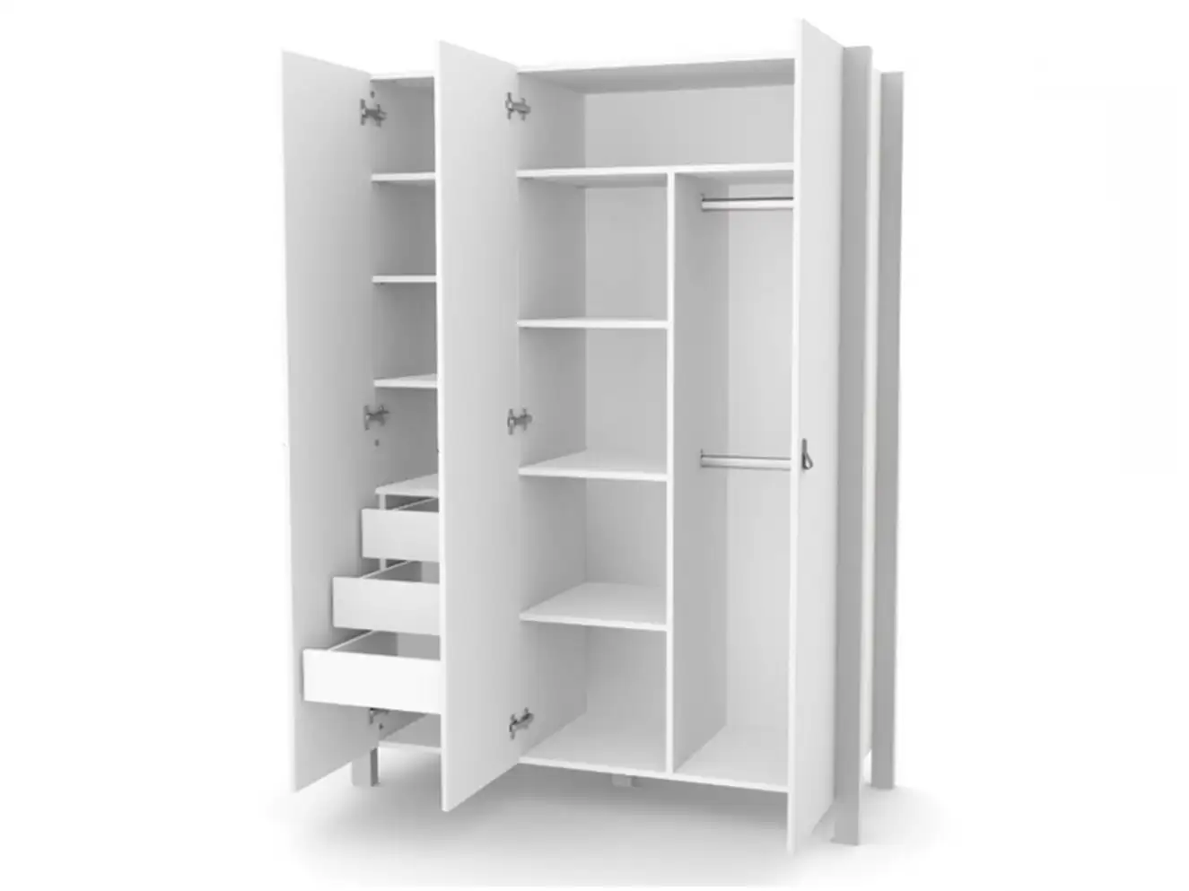 Шкаф Верес 1310 Монако (бело-серый)