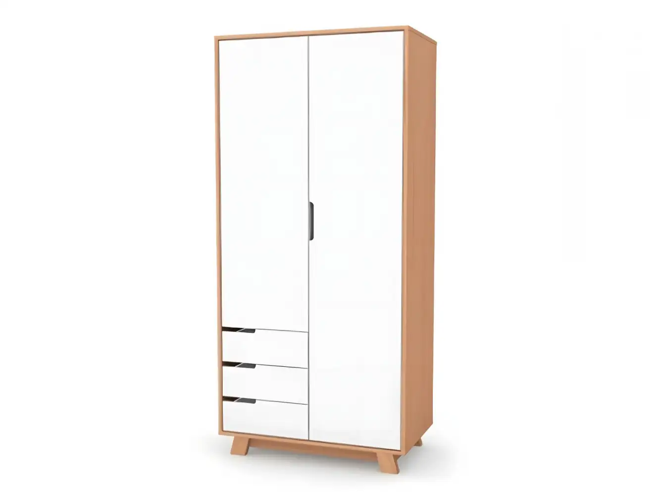 Шкаф Верес Манхэттен 850 с ящиками (бело-буковый)