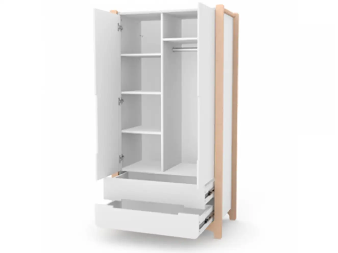 Шкаф Верес Ницца 950 (бело-буковый)