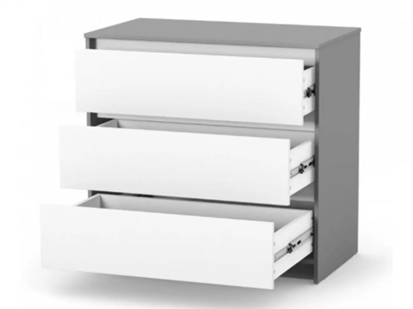 Комод Верес Бёрн 900 (бело-графитовый)