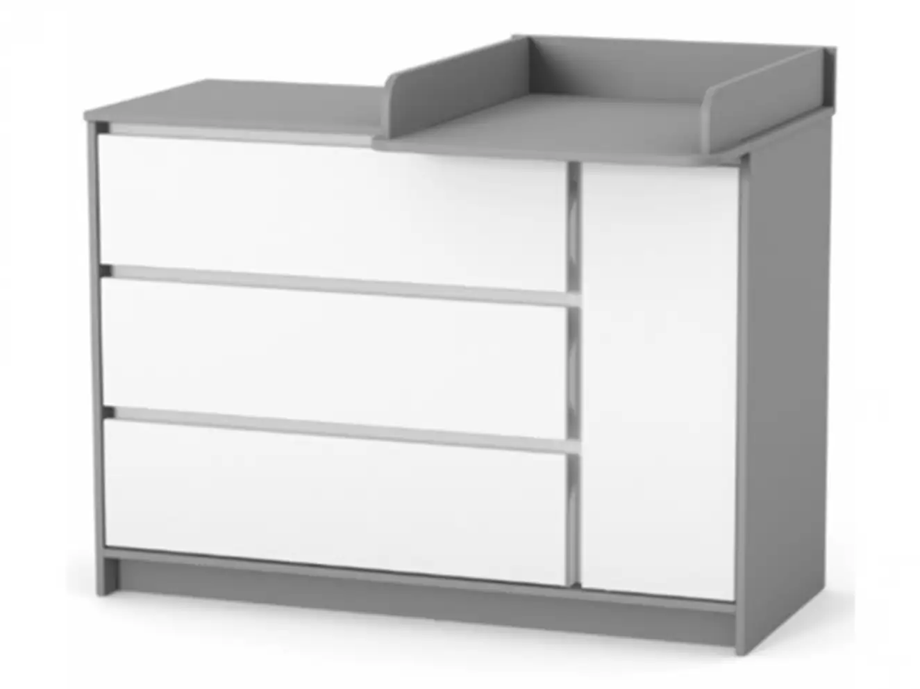 Комод Верес Берн 1200 (біло-сірий)