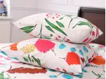 Полуторний набір постільної білизни Квітковий принт 150x220 з сатину