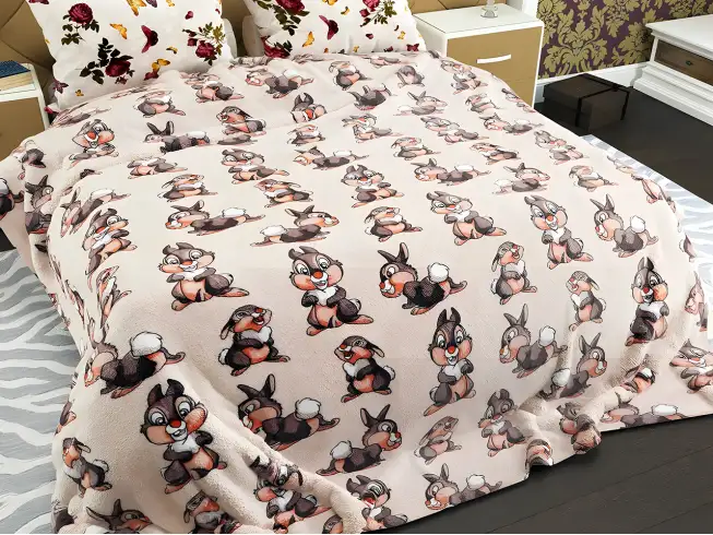 Полуторний флісовий плед